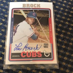 2005 Lou Brock Auto Card